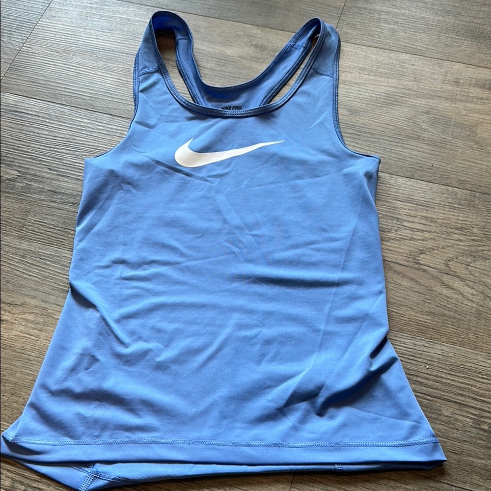 Nike Women's Blue Dri-FIT Racerback Tank Top